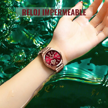 Reloj para mujer "Vino Rojizo"